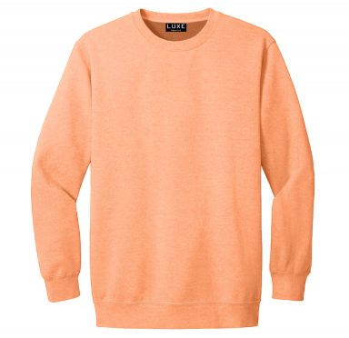 Adult Garment Dye Crewneck Neon Cantaloupe (GDCN-100)